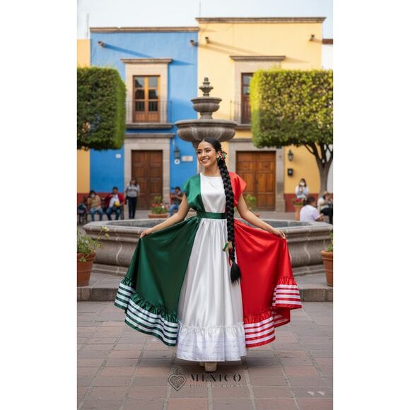 Mexican two piece day of the dead dress mexico todo corazon - Picture 8 of 10